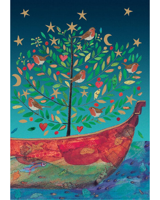 Roger La Borde Christmas Card Pack of 5 | Boat Tree