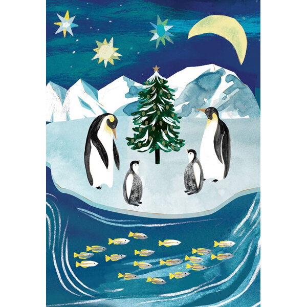 Roger La Borde Christmas Card Pack of 5 | Penguin Christmas