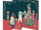 Roger La Borde Christmas Trifold Pop-out Card Pack of 5 | Party Animals