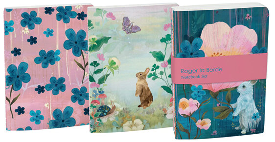 Roger La Borde - Dreamland Rabbit Set of 3 A6 NoteBooks