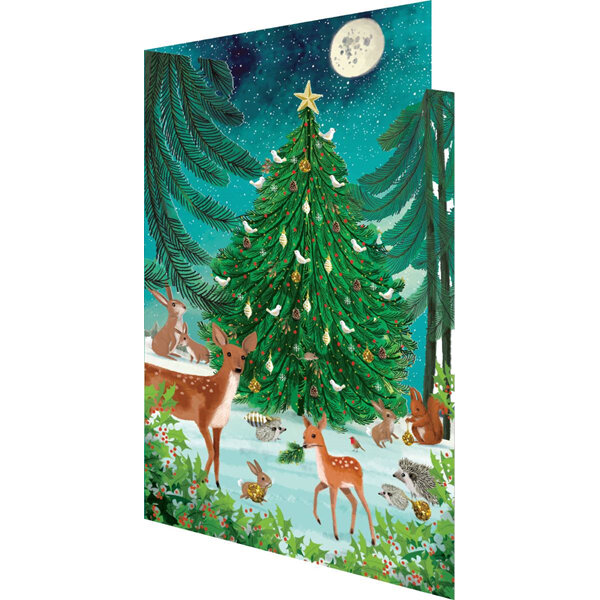 Roger La Borde Heart of the Forest Lasercut Christmas Card 5 Pack