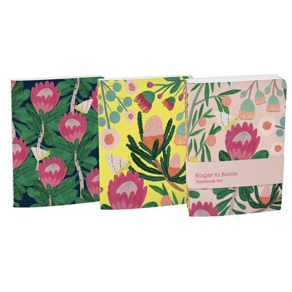 Roger La Borde - King Protea Set of 3 A6 Notebooks