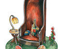 Roger La Borde Storytime Pop & Slot Diorama christmas bunnies armchair