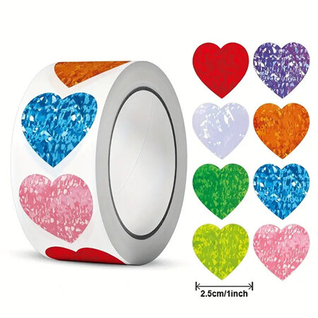 Roll Stickers - Paper Hearts