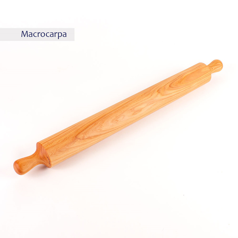 rolling pin with handles - long - macrocarpa
