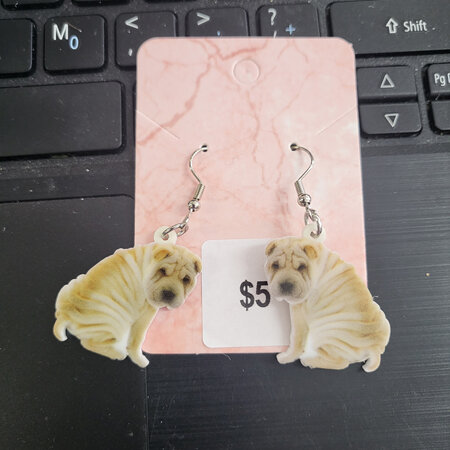 Rolly dog earrings