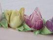 Rose buds in a row floral bone china