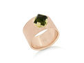 rose gold green tourmaline dress ring