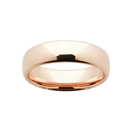 Rose Gold Mens Comfort Curve Wedding Ring