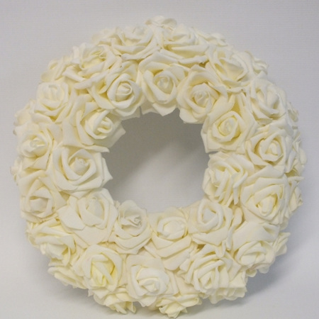 Rose Wreath Ivory 4156
