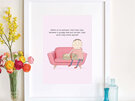 Rosie Made A Thing A4 Art Print - Grumpy Dad & Pet fathers day pet