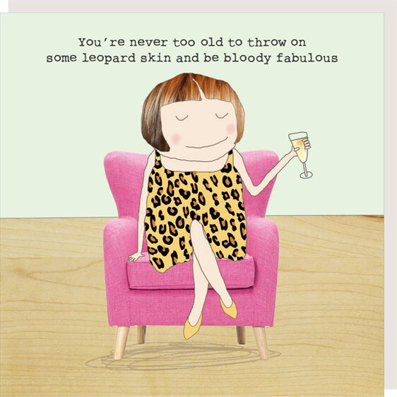 Rosie Made a Thing - Leopard Skin Card birthday fabulous