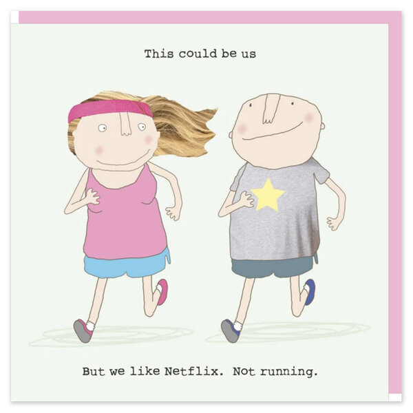 Rosie Made A Thing - Netflix Running - Valentine's Day Card