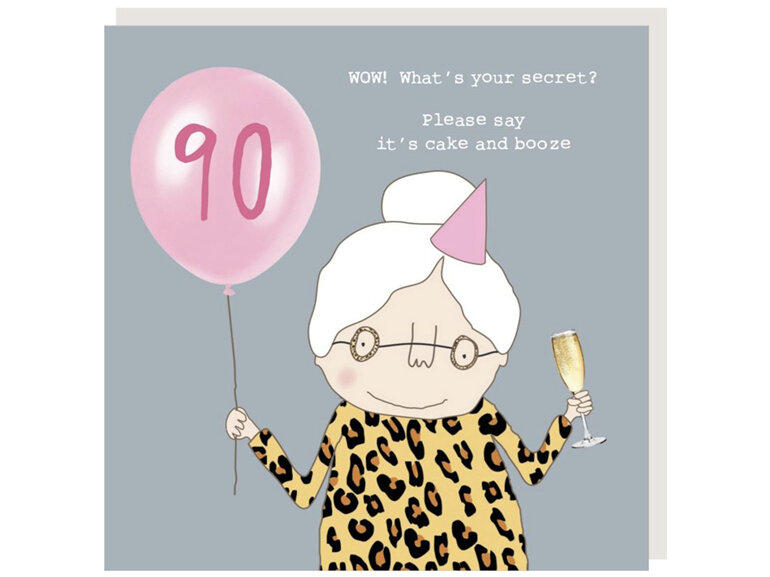 Rosie Made A Thing - Secret Girl 90th Birthday Card