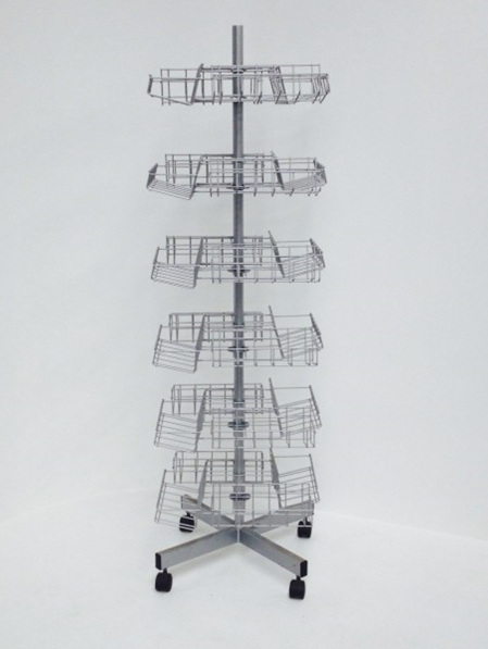 Rotating Display Stand with 4-Tray Tiers