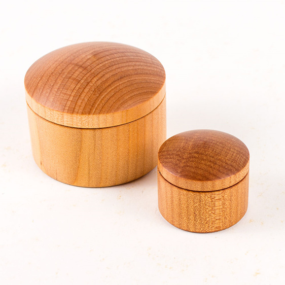 Round boxes - small and large - made in new zealand