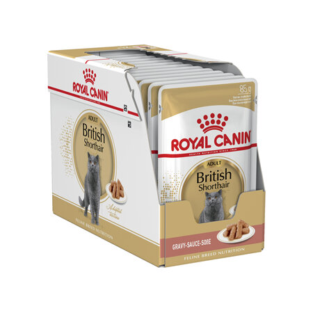 ROYAL CANIN® British Shorthair Gravy Wet Cat Food 12 x 85g