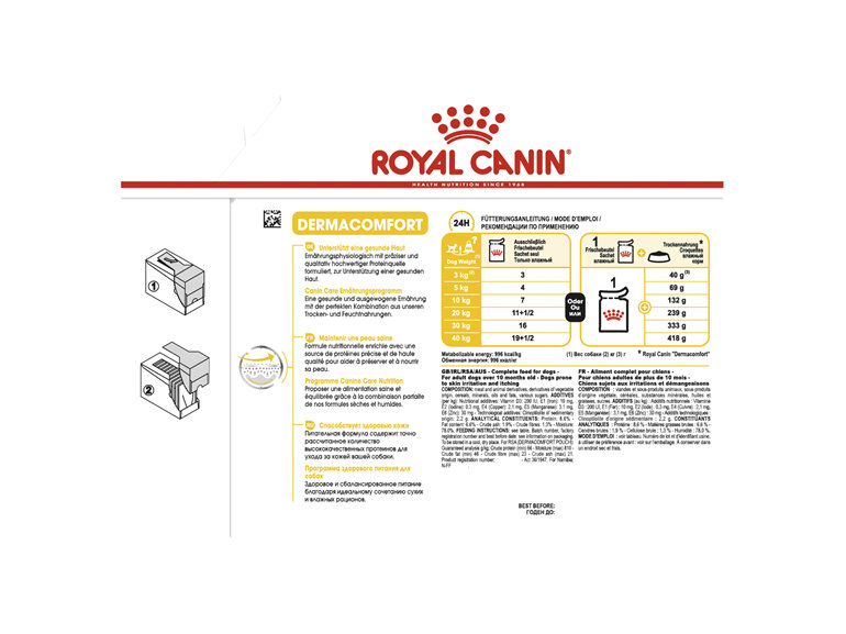 ROYAL CANIN® Dermacomfort Loaf Wet Dog Food 12 x 85g