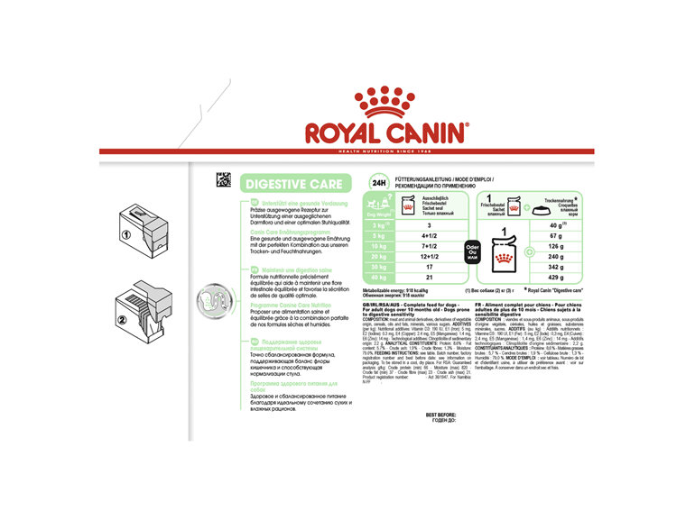 ROYAL CANIN® Digestive Care Loaf Wet Dog Food 12 x 85g