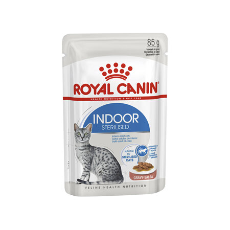 ROYAL CANIN® Indoor Gravy Wet Cat Food 12 x 85g