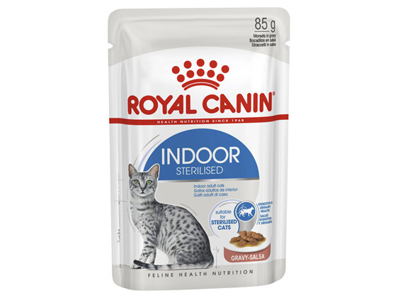 ROYAL CANIN® Indoor Gravy Wet Cat Food 12 x 85g