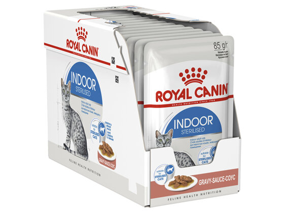 ROYAL CANIN® Indoor Gravy Wet Cat Food 12 x 85g