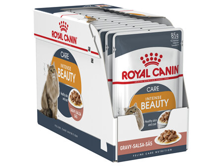 ROYAL CANIN® Intense Beauty Care Gravy Wet Cat Food 12 x 85g