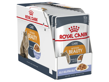 ROYAL CANIN® Intense Beauty Care Jelly Wet Cat Food 12 x 85g