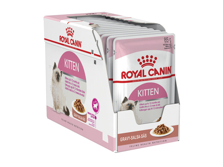 ROYAL CANIN® Kitten Chunks in Gravy Wet Cat Food 12 x 85g