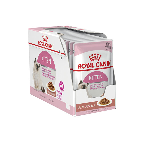 ROYAL CANIN® Kitten Chunks in Gravy Wet Cat Food 12 x 85g