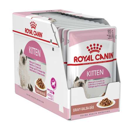 ROYAL CANIN® Kitten Gravy Wet Cat Food Pouches 12 x 85g