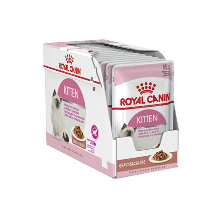 ROYAL CANIN® Kitten Gravy Wet Cat Food Pouches 12 x 85g