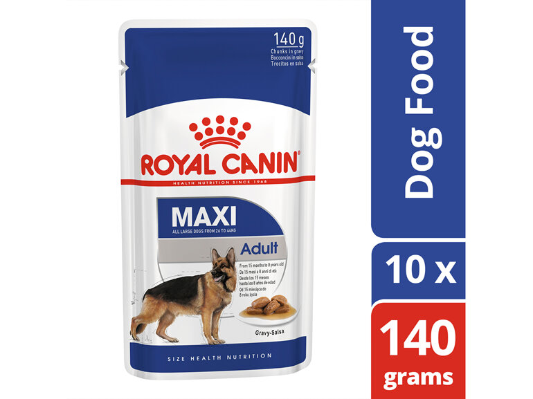 ROYAL CANIN® Maxi Adult Gravy Wet Dog Food 10 x 140g