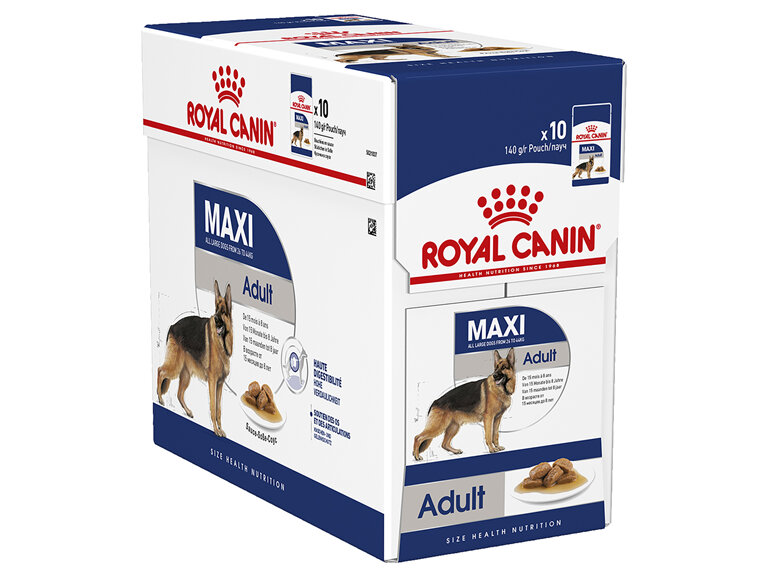 ROYAL CANIN® Maxi Adult Gravy Wet Dog Food 10 x 140g