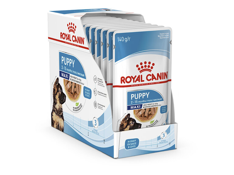 ROYAL CANIN® Maxi Puppy Gravy Wet Dog Food 10 x 140g