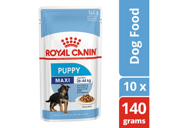 ROYAL CANIN® Maxi Puppy Gravy Wet Dog Food 10 x 140g