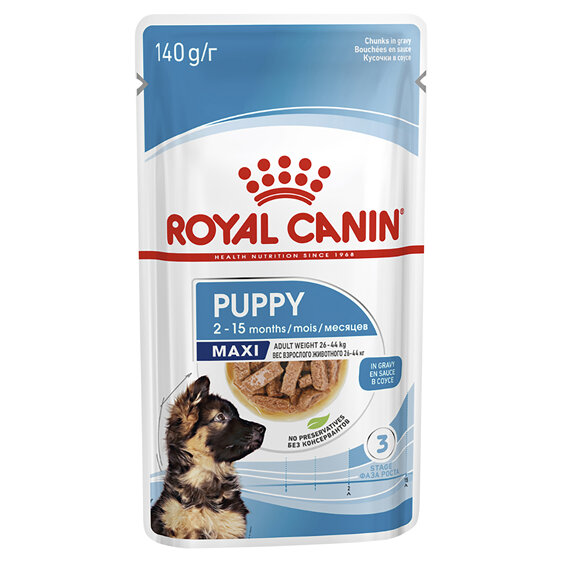 ROYAL CANIN® Maxi Puppy Gravy Wet Dog Food 10 x 140g