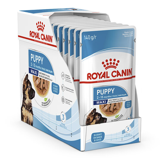 ROYAL CANIN® Maxi Puppy Gravy Wet Dog Food 10 x 140g