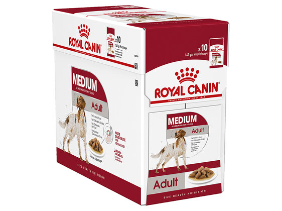 ROYAL CANIN® Medium Adult Gravy Wet Dog Food 10 x 140g