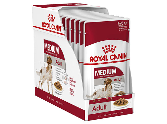 ROYAL CANIN® Medium Adult Gravy Wet Dog Food 10 x 140g