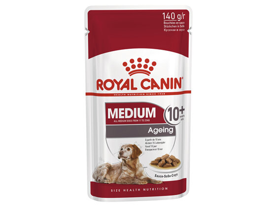 ROYAL CANIN® Medium Ageing 10+ Gravy Wet Dog Food 10 x 140g