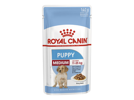 ROYAL CANIN® Medium Puppy Gravy Wet Dog Food 10 x 140g