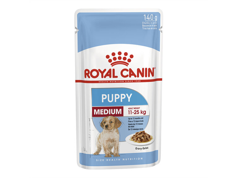 ROYAL CANIN® Medium Puppy Wet Dog Food Pouches 10 x 140g