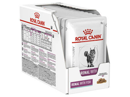 ROYAL CANIN® Veterinary Diet Feline Renal with Fish Pouch Wet Cat Food 12 x 85g