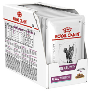 ROYAL CANIN® Veterinary Diet Feline Renal with Fish Pouch Wet Cat Food 12 x 85g