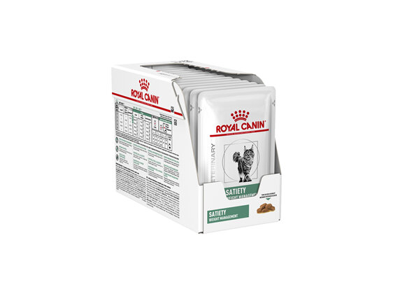 ROYAL CANIN® Veterinary Diet Feline Satiety Weight Management Pouch Wet Cat Food 12 x 85g