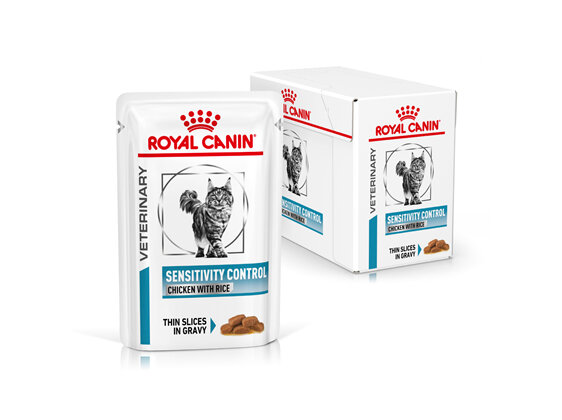 ROYAL CANIN® Veterinary Diet Feline Sensitivity Control Chicken with Rice Wet Cat Food 12 x 85g