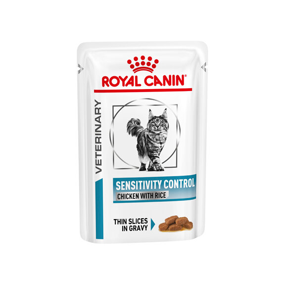 ROYAL CANIN® Veterinary Diet Feline Sensitivity Control Chicken with Rice Wet Cat Food 12 x 85g