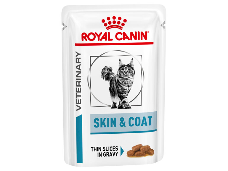 ROYAL CANIN® Veterinary Diet Feline Skin & Coat Pouch Wet Cat Food 12 x 85g