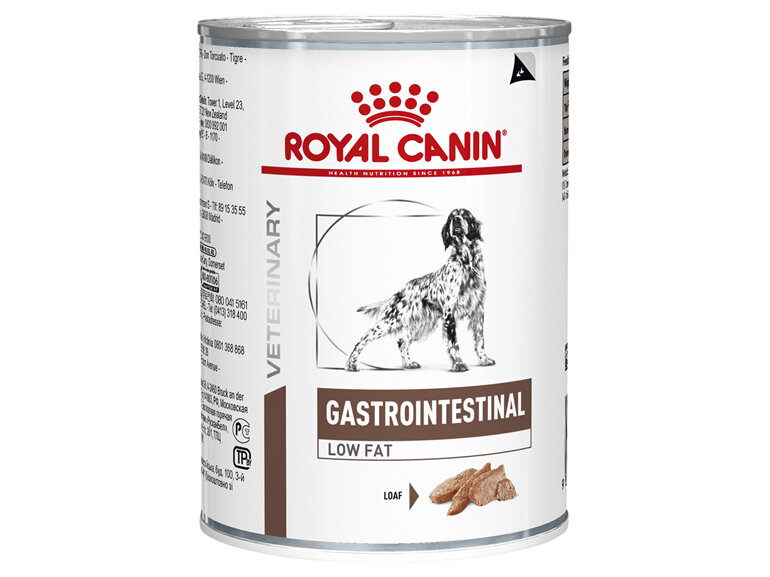 ROYAL CANIN® VETERINARY DIET Gastrointestinal Low Fat Adult Wet Dog Food Cans 12 x 410g